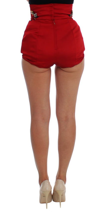 Dolce & Gabbana mini shorts from Enchanted Sicily collection with rose embroidery