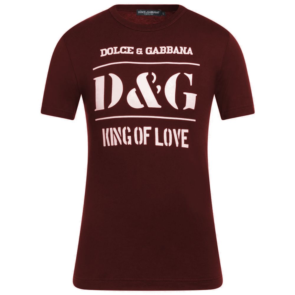Dolce & Gabbana Red Cotton T-Shirt