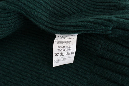 Luxurious green cashmere cardigan with Italian craftsmanship
