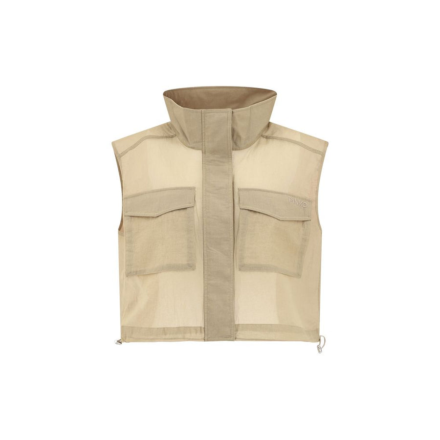 PINKO Cropped Gilet Jacket