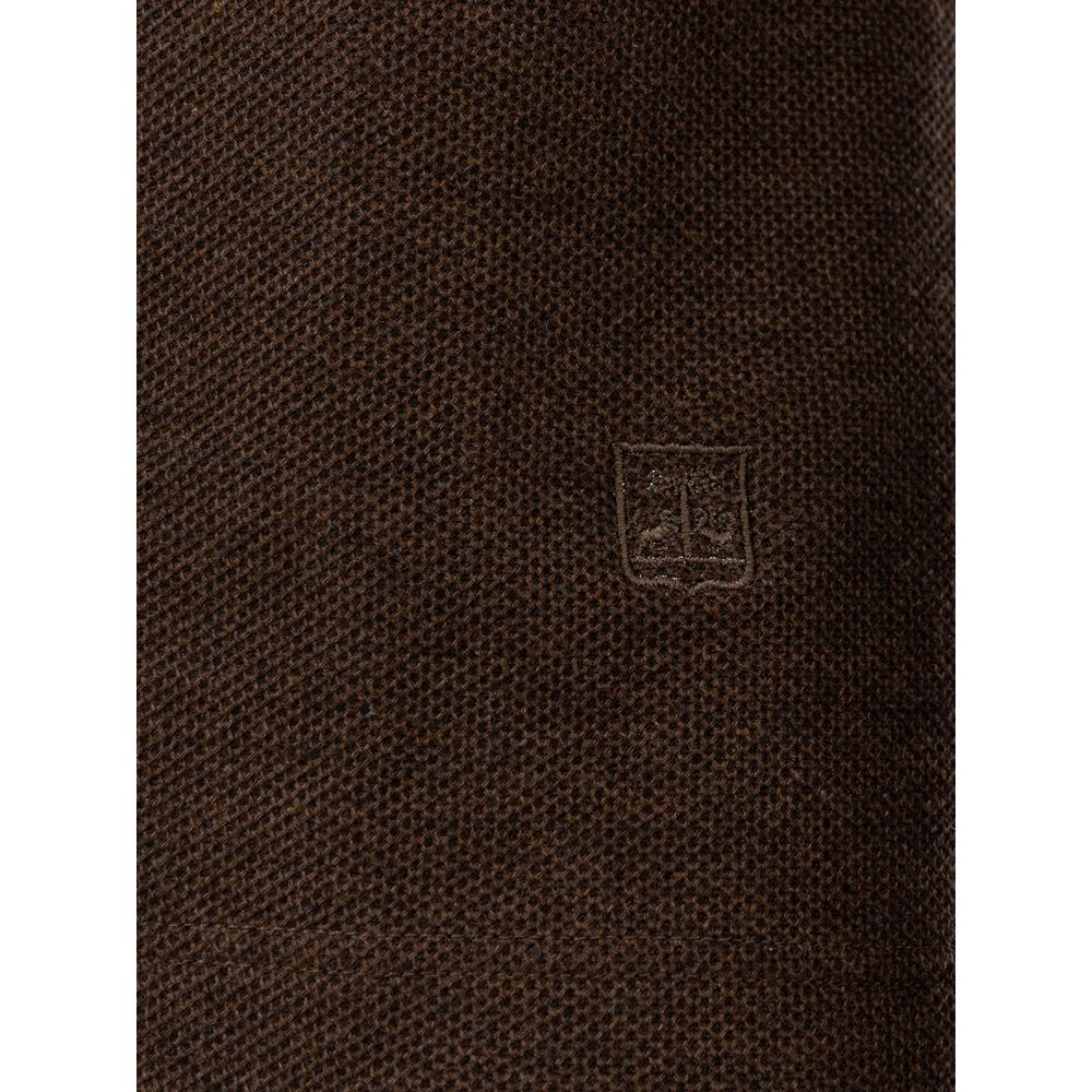 Corneliani Brown Cotton Polo Shirt