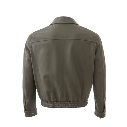Lardini Green Leather Jackets & Coat