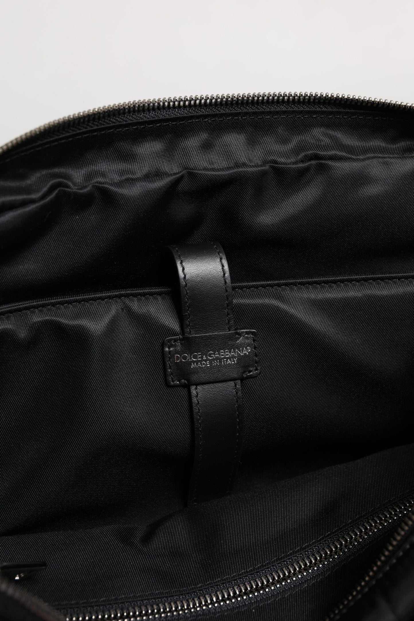 Dolce & Gabbana Black Leather Document Briefcase Top Handle Bag