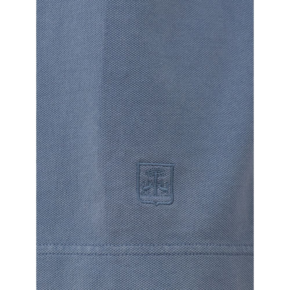 Corneliani Blue Cotton Polo Shirt