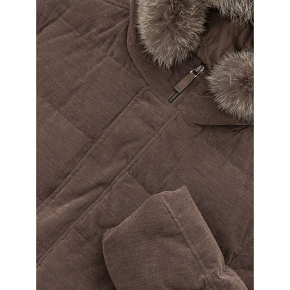 Herno Brown Cotton Jackets & Coat