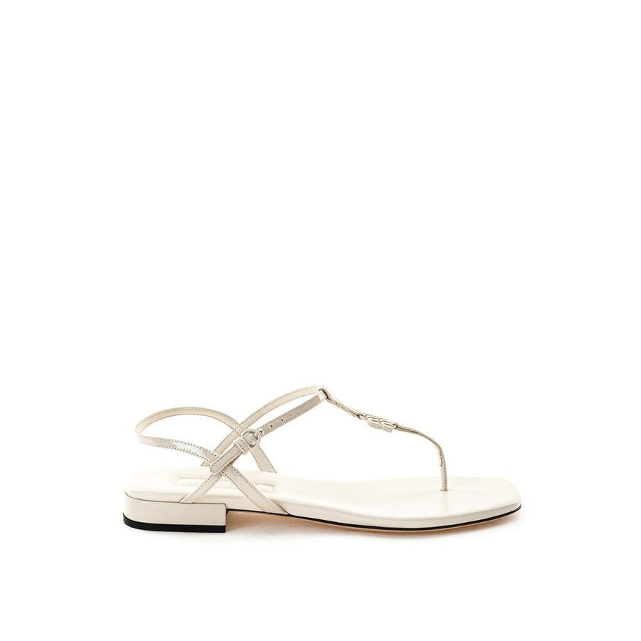 Miu Miu Beige Patent Leather Sandal