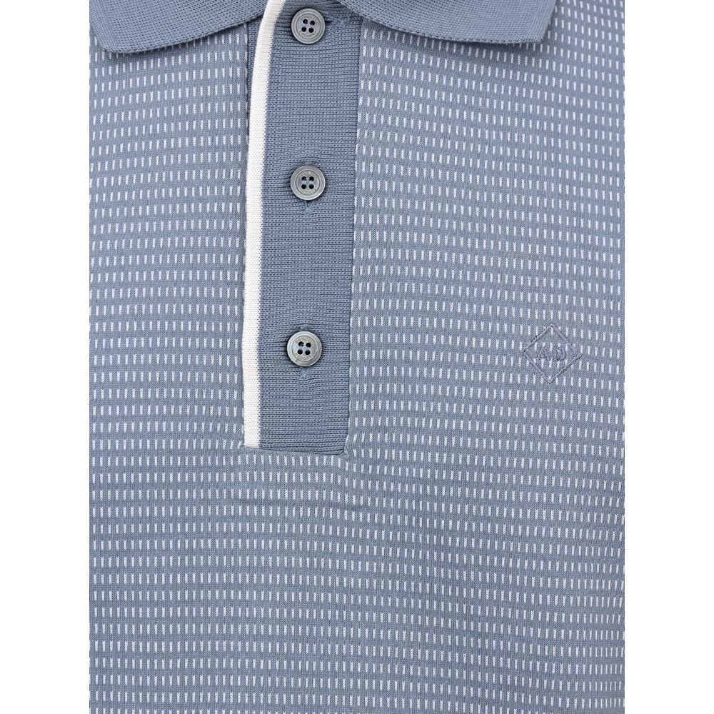 Dunhill Blue Cotton Polo Shirt