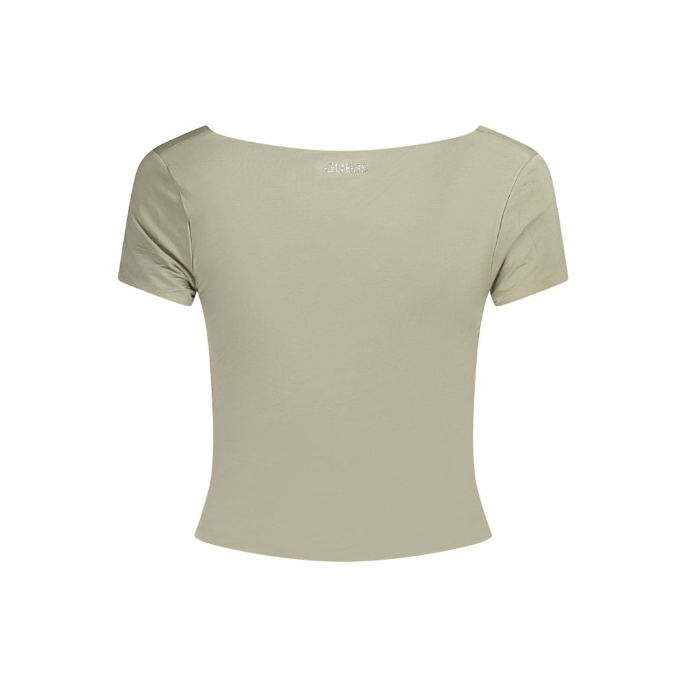 Guess Jeans Green Modal Tops & T-Shirt