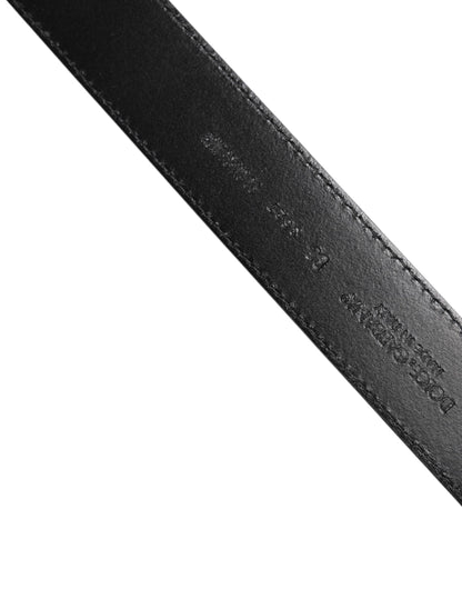 Dolce & Gabbana Black Leather Metal Buckle Classic Belt