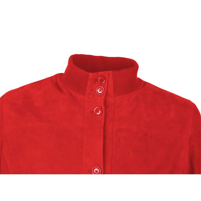 Emilio Romanelli Red Calfskin Men Bomber Jacket