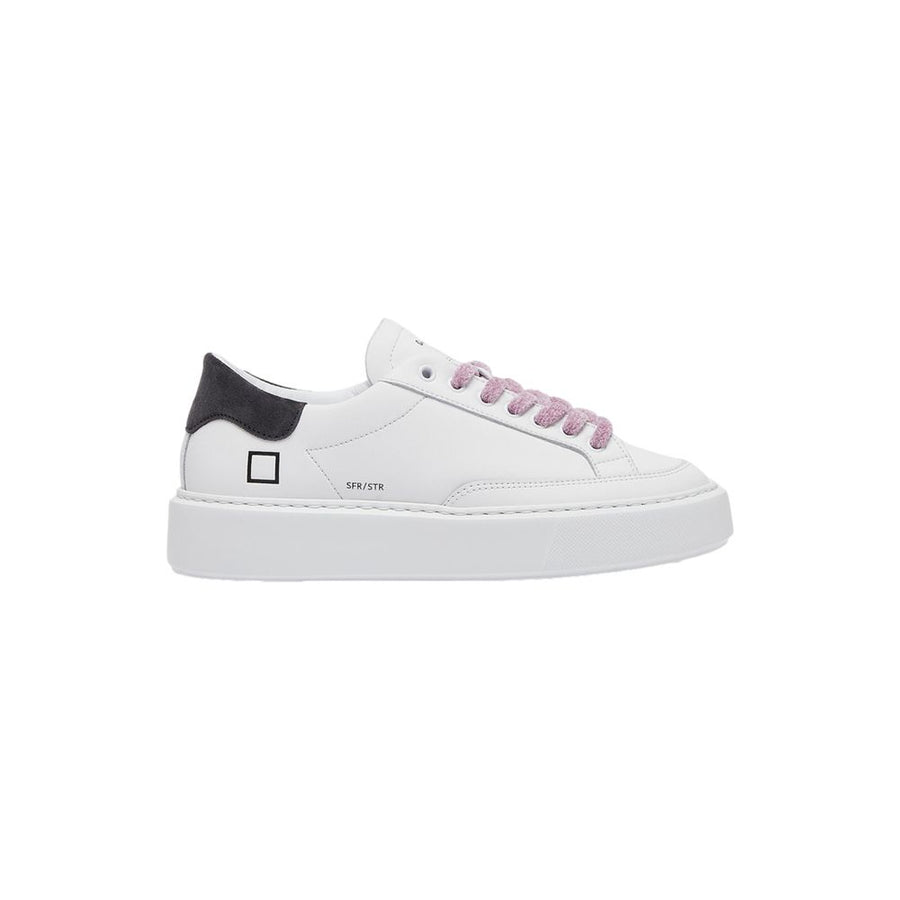 D.A.T.E Beige Leather Sneaker