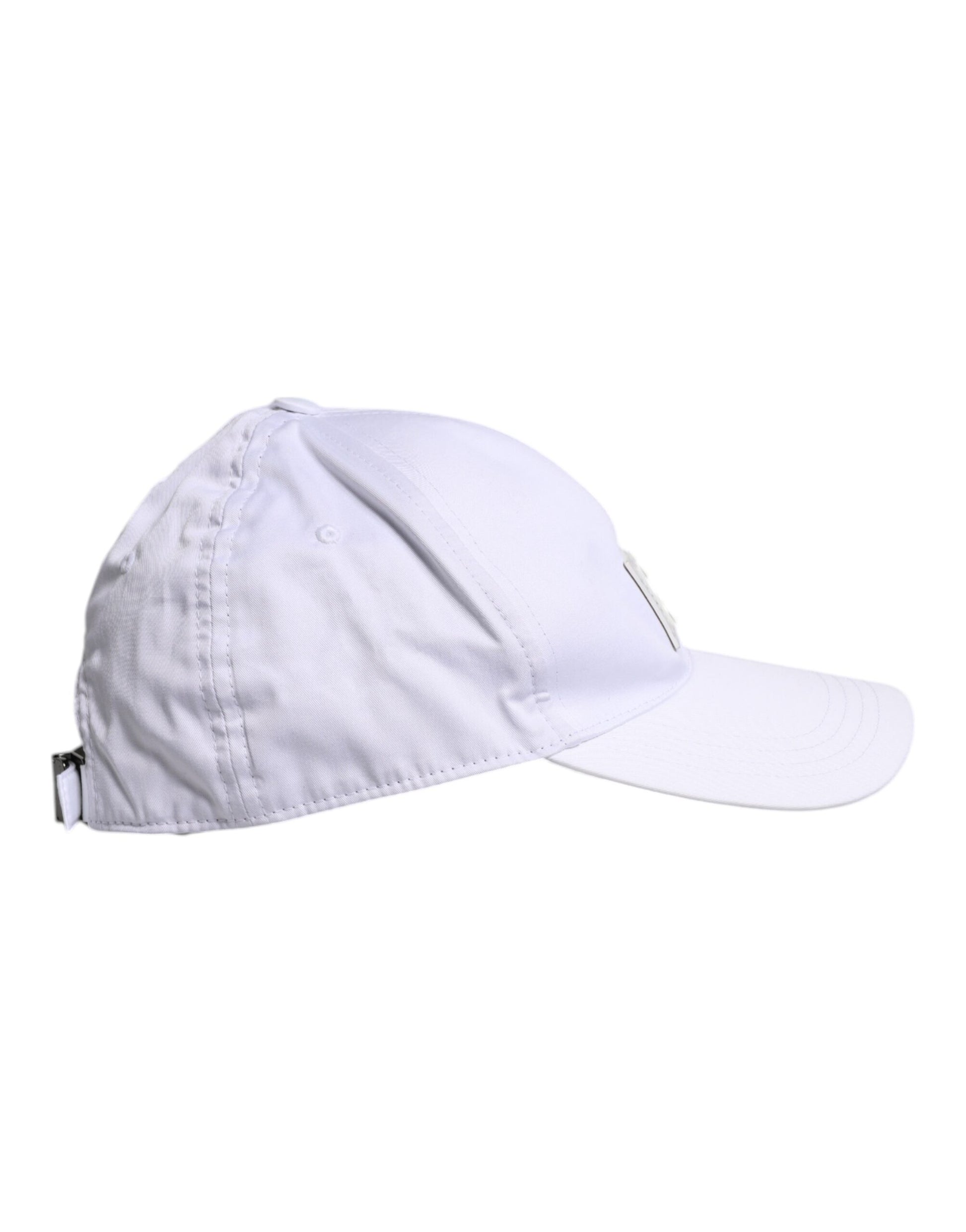 Dolce & Gabbana White DG Logo Plaque 6 Panels Baseball Cap