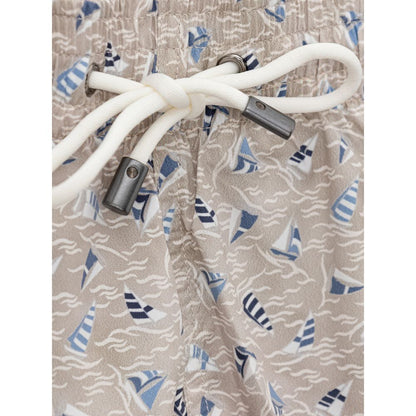 Canali Beige Polyester Swim Short