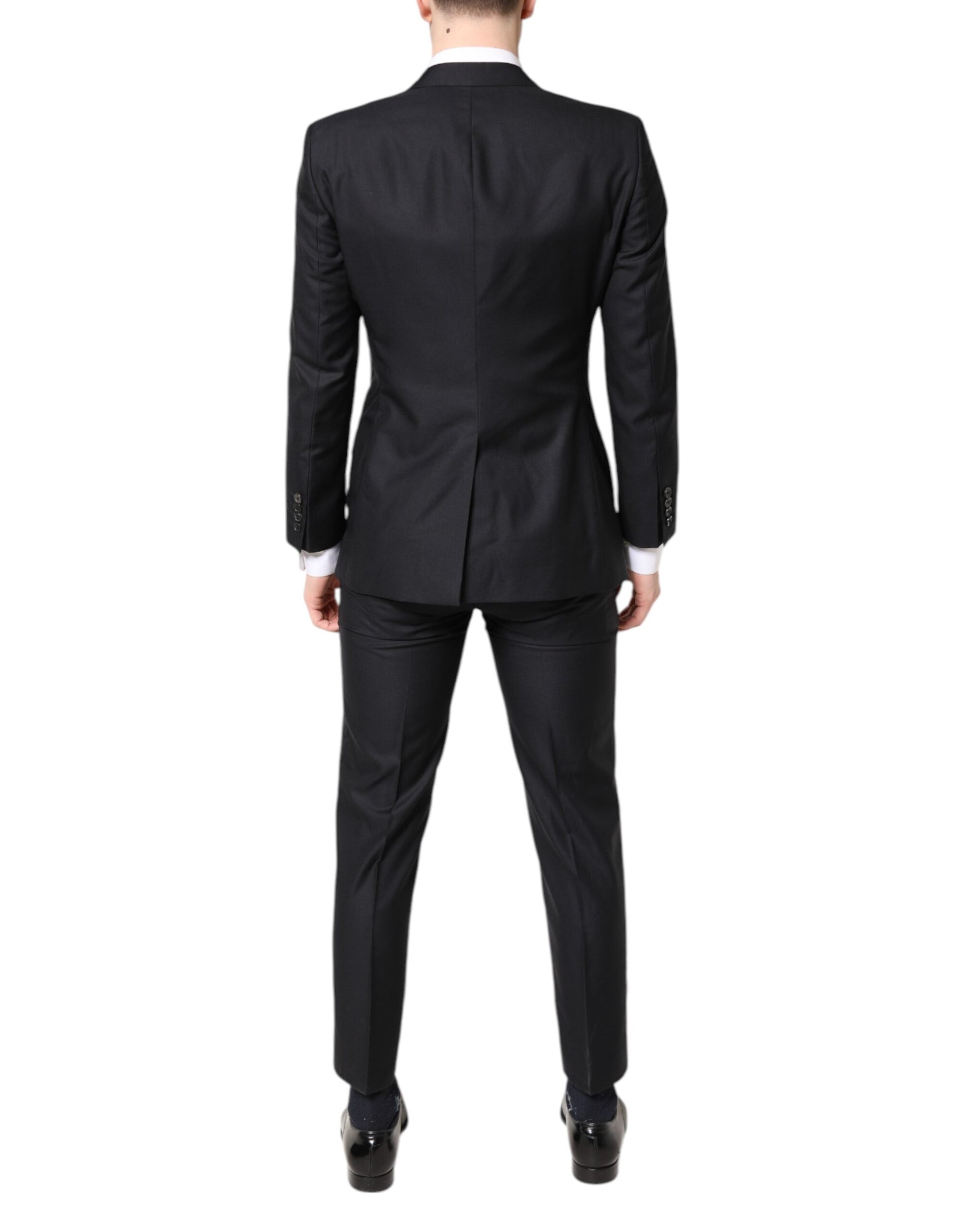 Dolce & Gabbana Black MARTINI Wool Formal 3 Piece Suit
