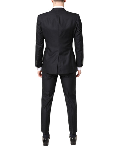 Dolce & Gabbana Black MARTINI Wool Formal 3 Piece Suit