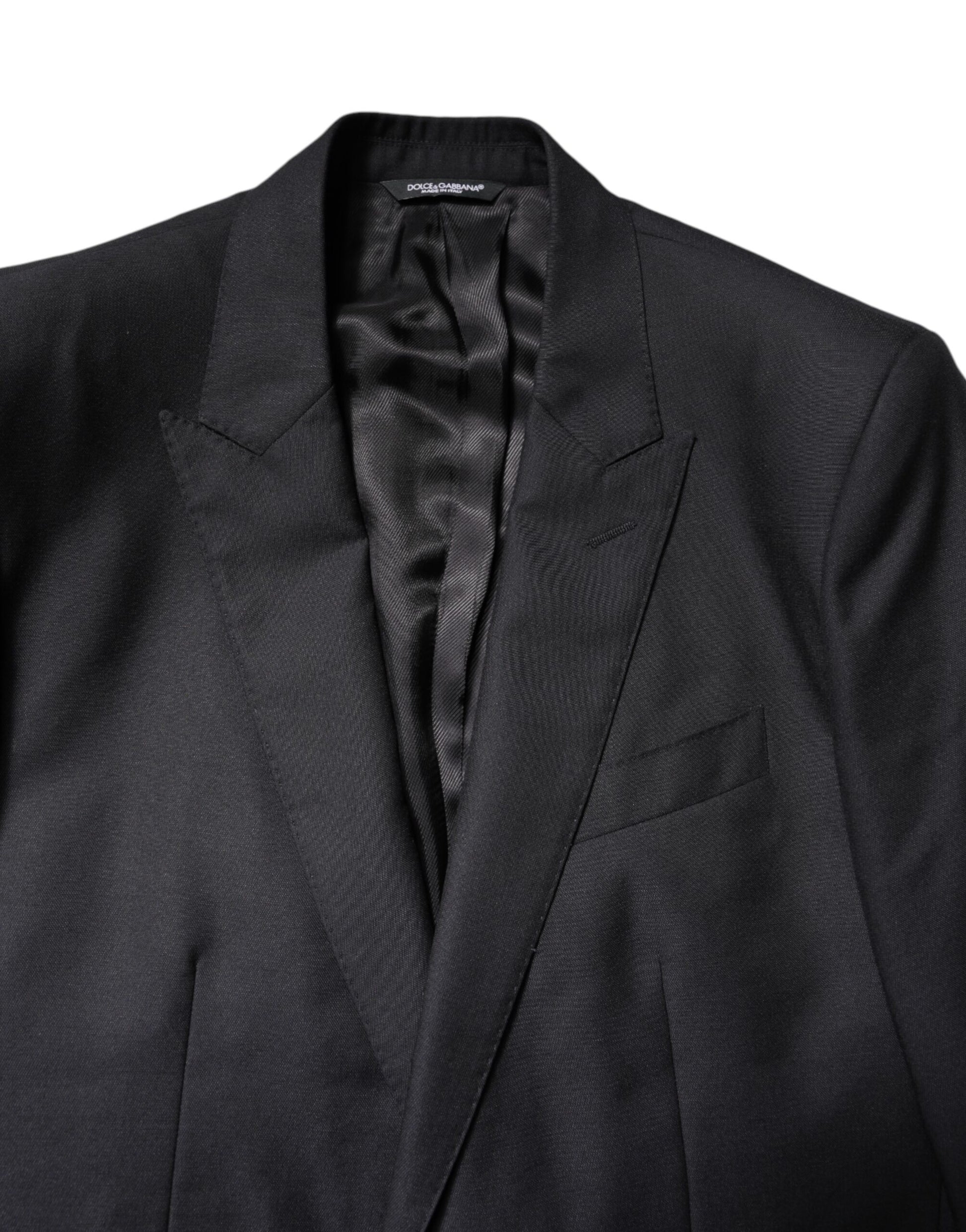 Dolce & Gabbana Black MARTINI Wool Formal 3 Piece Suit