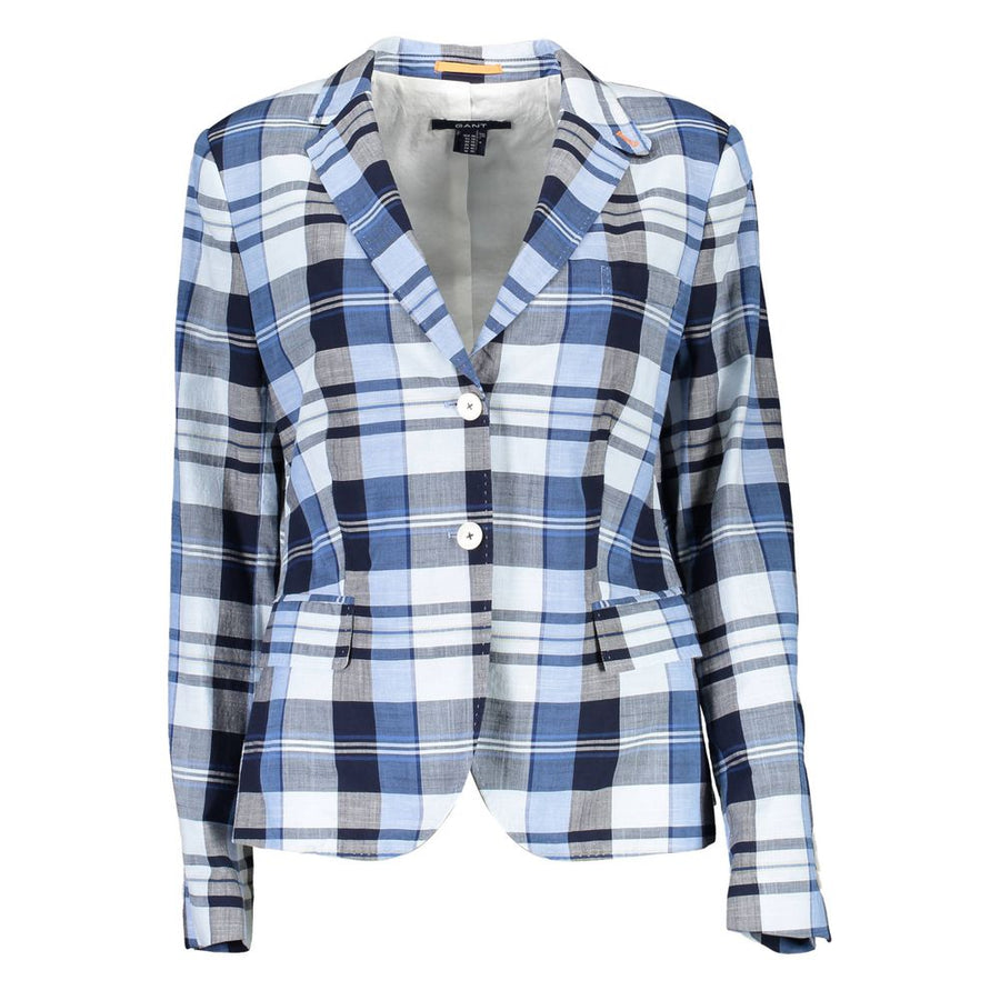 Gant Light Blue Cotton Women Jacket