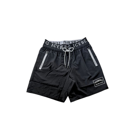 Iceberg Black Polyester Men Swim Short