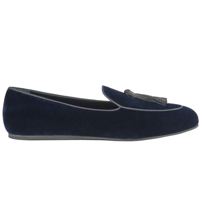 Charles Philip Blue Velvet Loafer