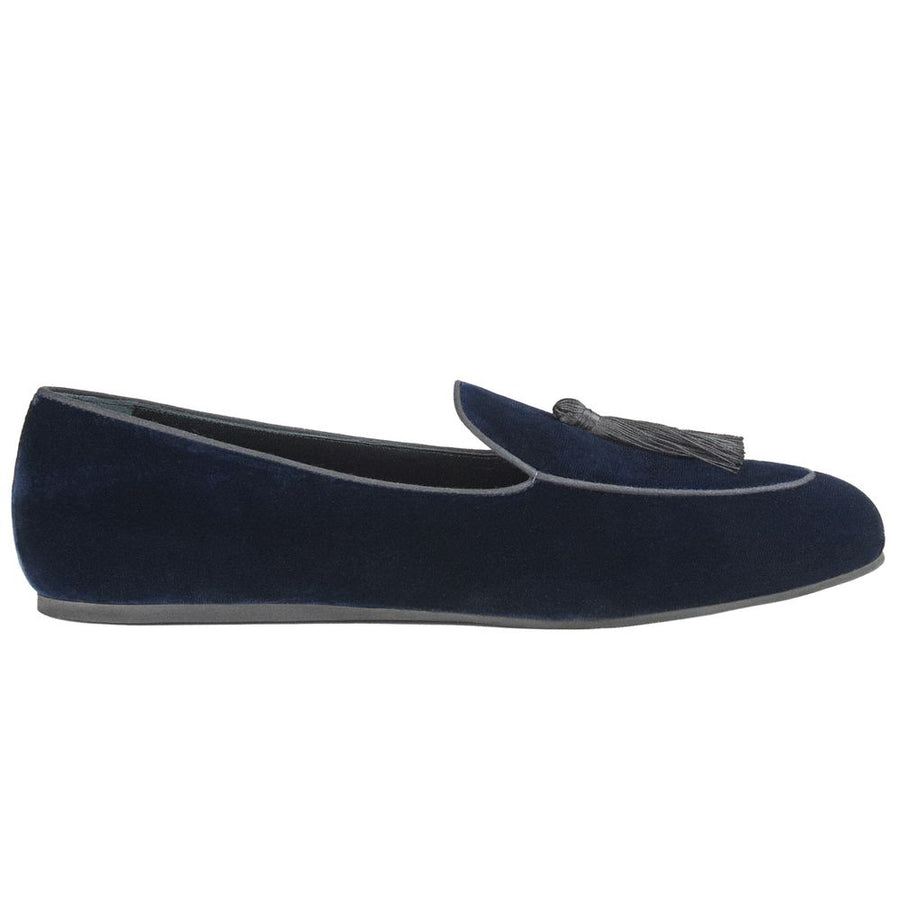 Charles Philip Blue Velvet Loafer