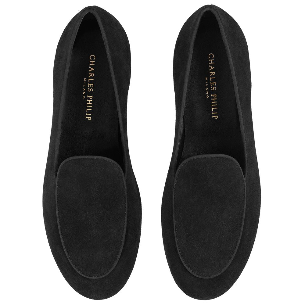 Charles Philip Black Calfskin Loafer