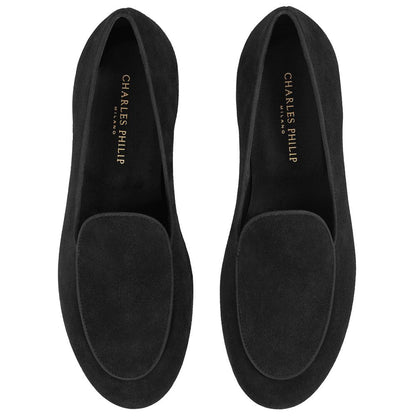Charles Philip Black Calfskin Loafer