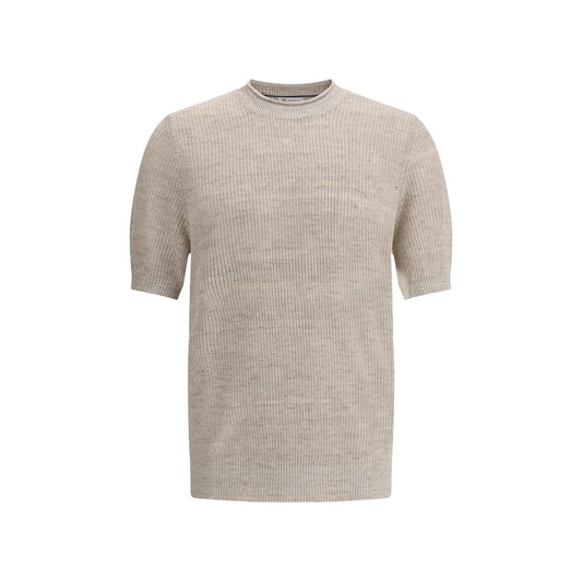 Brunello Cucinelli Cotton and linen knit T-Shirt