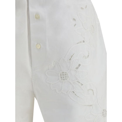 Marine Serre Linen Shorts