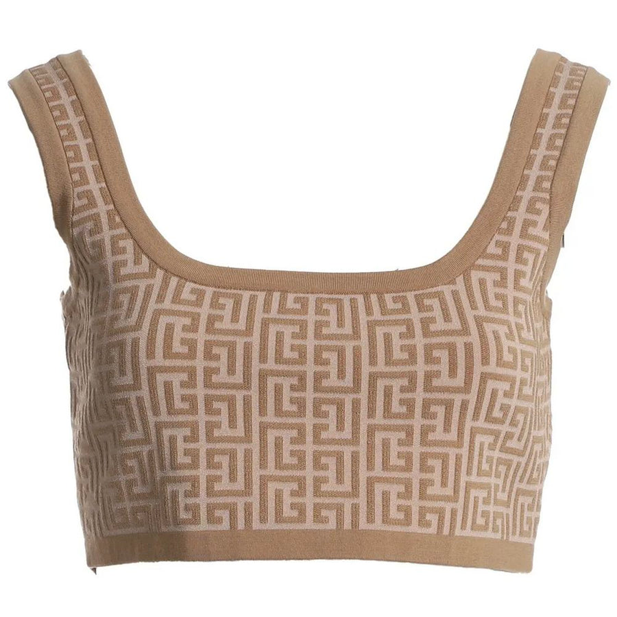 Balmain Beige Wool Tops & T-Shirt
