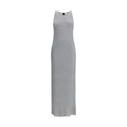 PINKO Metallic knit long Dress