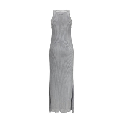 PINKO Metallic knit long Dress