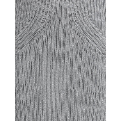 PINKO Metallic knit long Dress