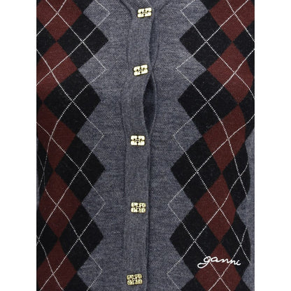 Ganni Check Cardigan