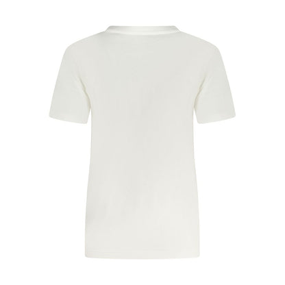 Converse White Cotton Women T-Shirt