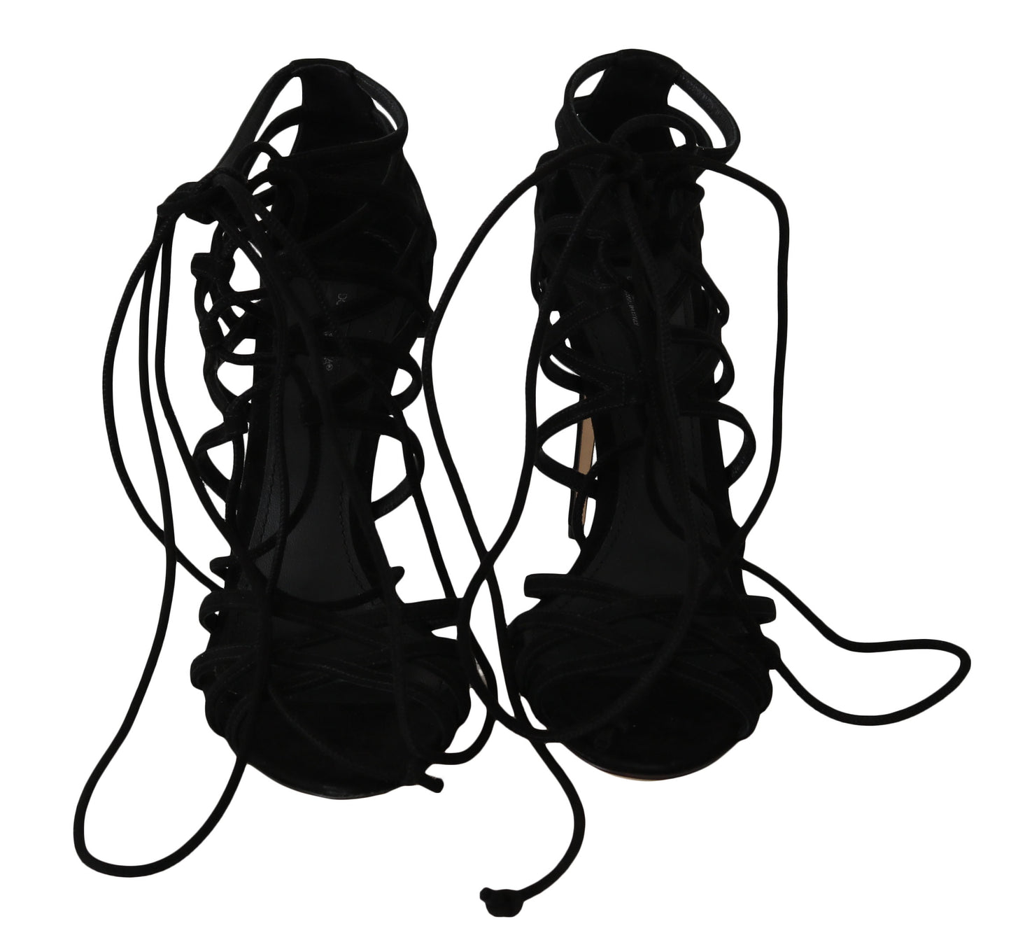  High-quality 100% Capra goatskin suede ankle-strap sandals 