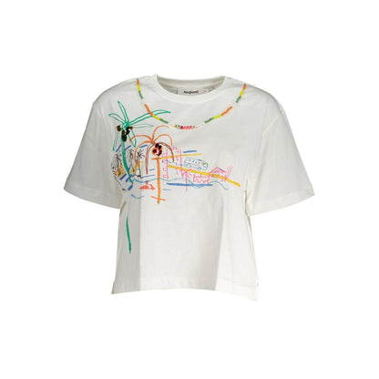 Desigual White Cotton Women Top