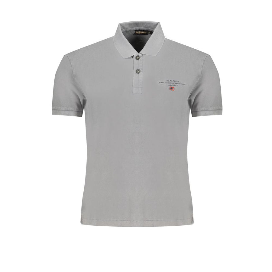Napapijri Brown Cotton Men Polo Shirt
