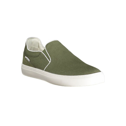 Gas Green Polyester Men Sneaker