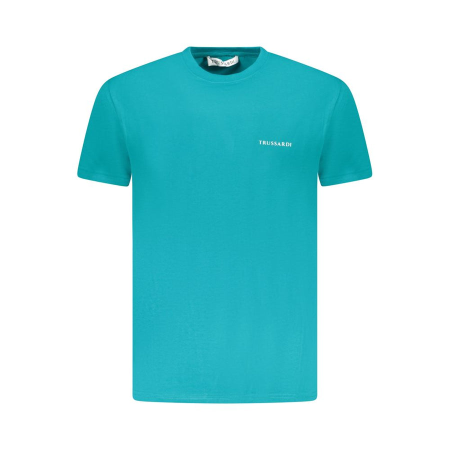 Trussardi Light Blue Cotton Men T-Shirt