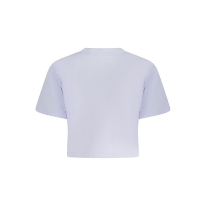Converse Purple Cotton Women T-Shirt