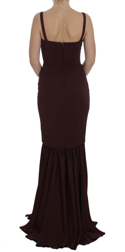 Luxurious Bordeaux sheath dress made in Italy by Dolce & Gabbana
