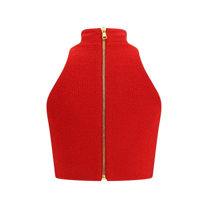 Balmain Bouclé wool crop Top