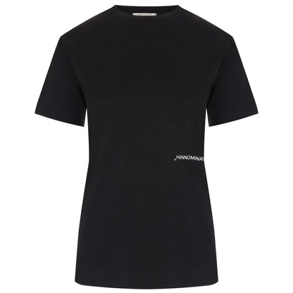 Hinnominate Black Cotton Tops & T-Shirt
