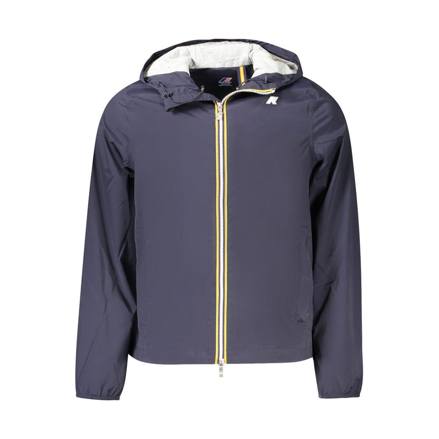K-WAY Blue Nylon Men Jacket