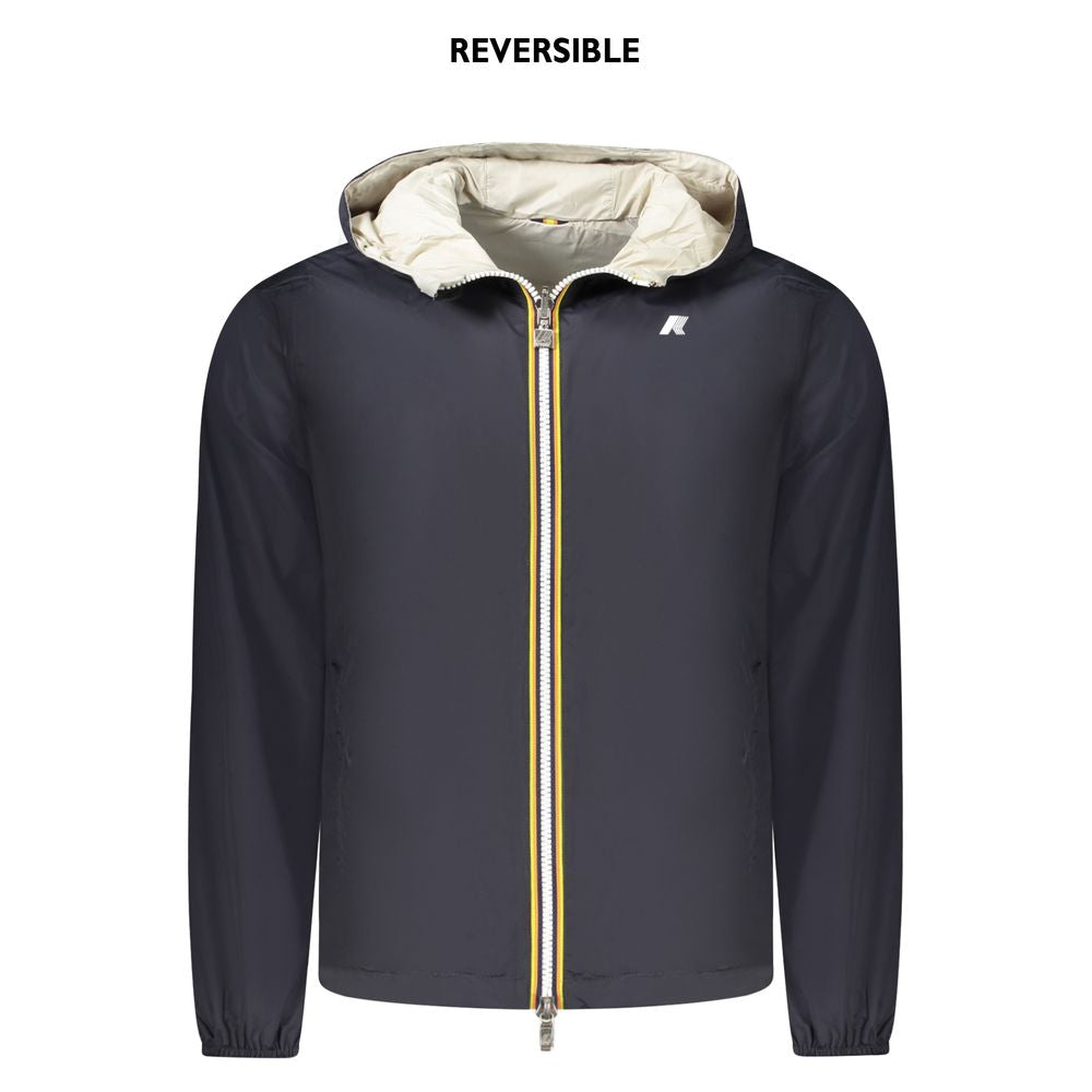 K-WAY Blue Recycled Nylon Men Jacket