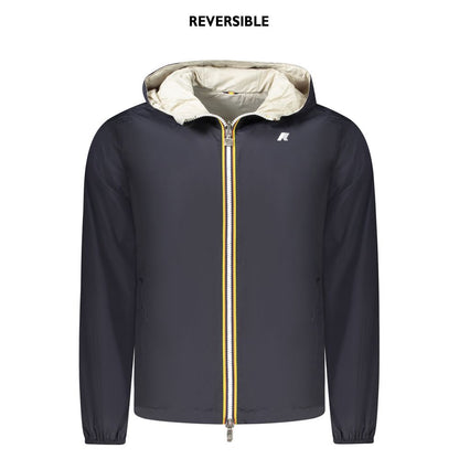 K-WAY Blue Recycled Nylon Men Jacket