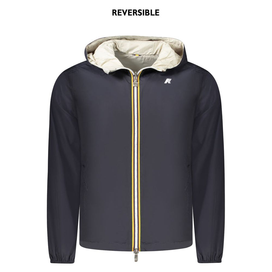 K-WAY Blue Recycled Nylon Men Jacket