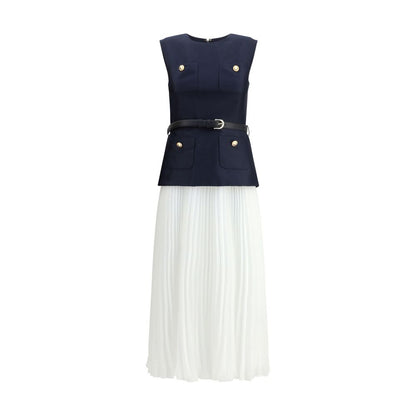 Self-Portrait Pleated midi Dress