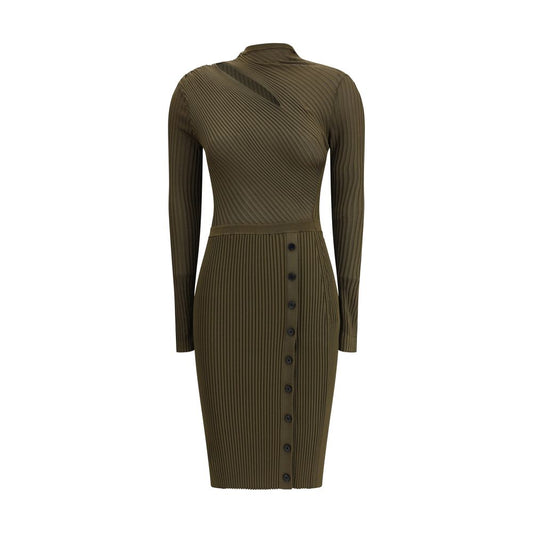 Self-Portrait Ribbed midi Dress