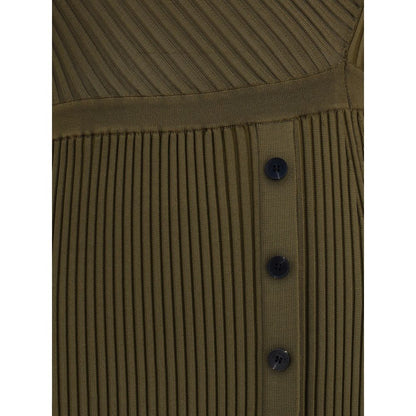 Self-Portrait Ribbed midi Dress